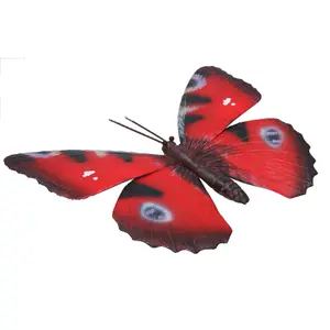 Large Metal 3D Red Butterfly Garden/Home Wall Art Ornament 5x24x32cm