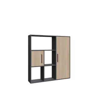 Decorotika Ridge 4 Shelves and Two Cabinets Bookcase