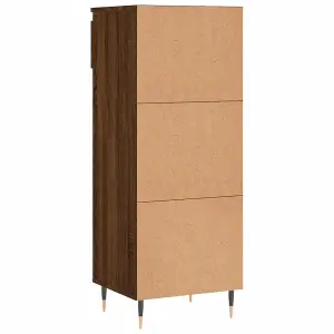 Berkfield Shoe Cabinet Brown Oak 40x36x105 cm Engineered Wood