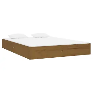 Berkfield Bed Frame Honey Brown Solid Wood 120x190 cm Small Double