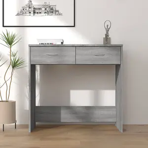 Berkfield Desk Grey Sonoma 80x40x75 cm Engineered Wood