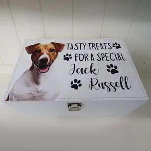 Jack Russell Dog Treat Box Duncan Decorative Box