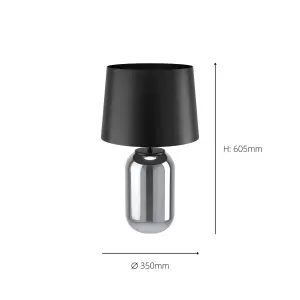 EGLO Cuite Glass & Metal Elegant Table Lamp