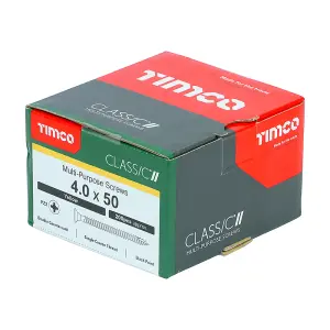 TIMCO Classic Multi-Purpose Countersunk Gold Woodscrews - 4.0 x 50 (200pcs)