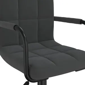 Berkfield Swivel Office Chair Black Velvet