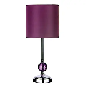 Interiors by Premier Crackle Glass Purple shade Table Lamp