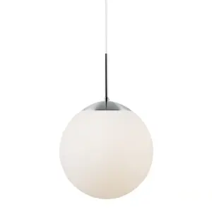 Nordlux Cafe 15 Indoor Dining Kitchen Hallway Pendant Ceiling Light in Opal White (Diam) 15cm