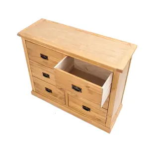 Lucca 6 Drawer Chest of Drawers Bras Drop Handle