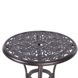 Garden Table Metal Brown ANDALO