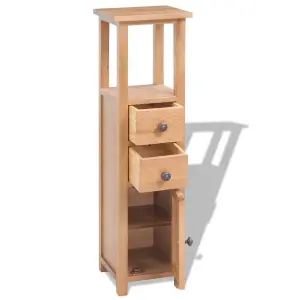 Berkfield Corner Cabinet 26x26x94 cm Solid Oak Wood