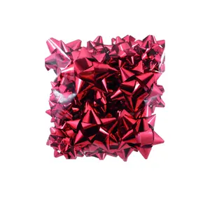 Eurowrap Metallic Christmas Gift Bow (Pack of 16) Red (One Size)