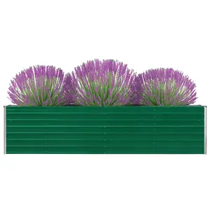 Berkfield Raised Garden Bed 320x40x77 cm Galvanised Steel Green