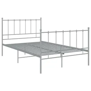 Berkfield Bed Frame Grey Metal 120x200 cm