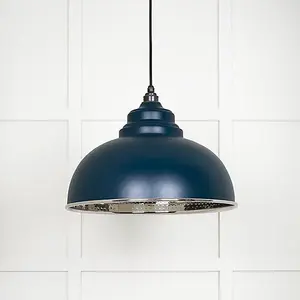 Hammered Nickel Harborne Pendant in Dusk