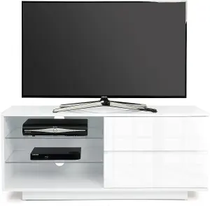 Homeology Gallus Gloss White with 2-White Drawers and 2 Shelves up to 55" LED/OLED/LCD TV Cabinet