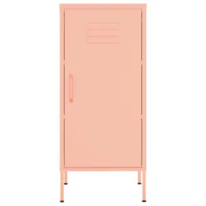 Berkfield Storage Cabinet Pink 42.5x35x101.5 cm Steel