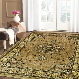 Beige Traditional Victorian Rug - Washington