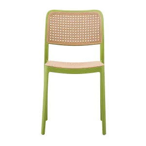 Green Plastic Café Dining Chair