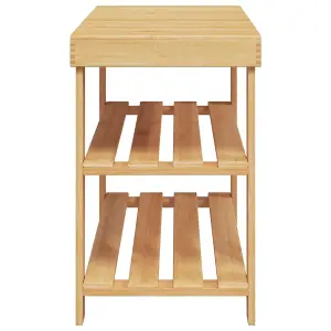 Berkfield Shoe Rack 3-Tier 70x27.5x45 cm Bamboo