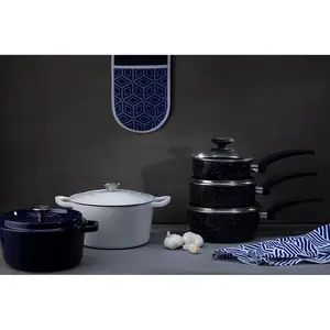 Maison by Premier Stoneflam 20cm Saucepan With Glass Lid