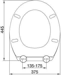 RTS Anthracite Oval Top Fix Slow Close Quick Release Toilet Seat