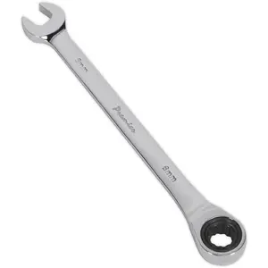 8mm Chrome Vanadium Ratchet Spanner - 72 Tooth Ultra-Smooth Action Tool