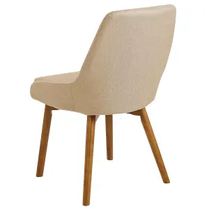 Set of 2 Dining Chairs MELFORT Sand Beige