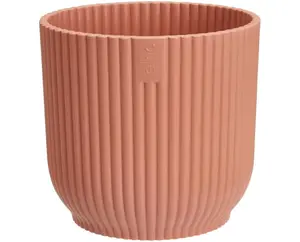 Elho Vibes Fold 14cm Round Delicate Pink Recycled Plastic Plant Pot