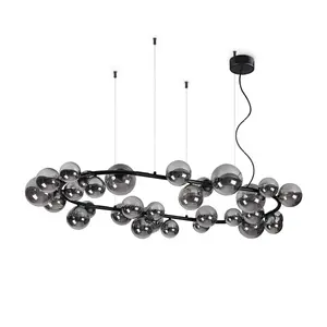 Luminosa PERLAGE 30 Light Globe Pendant Ceiling Light Black