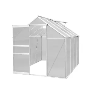 Polycarbonate Greenhouse 6ft x 8ft - Silver