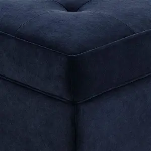 DUSK Sloane Pouffe - Dark Navy Blue