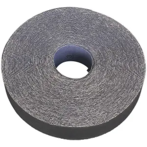 Premium Blue Twill Emery Roll - 25mm x 50m - Flexible, Tear Resistant, 40 Grit for Metal Finishing