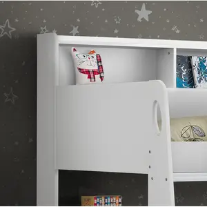 Lilianna Single (3') Standard Bunk Bed with Shelves White