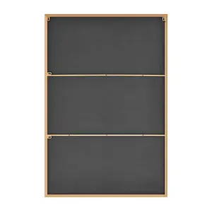 Alcantera Rectangle Metal Frame Wall Mirror Simple and Elegant Modern Design Copper / 120cm H x 80cm W