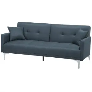 Beliani Traditional Sofa Bed LUCAN Dark Blue