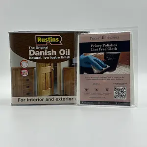 Rustins Danish Oil, 2.5L & Free Priory Polishes Lint Free Cloth