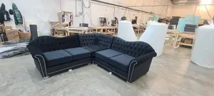 Stunning Elegance Corner - Black Sofas