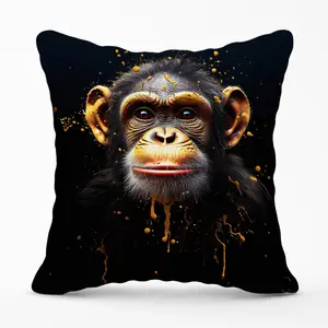 Splashart Cheeky Chimp Face Cushions 60cm x 60cm