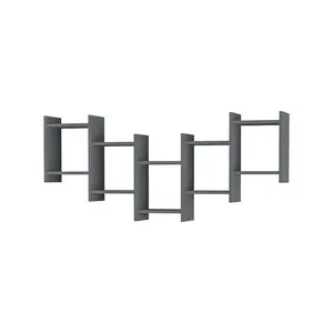 Dillow 10 Piece Floating Shelf Modern Wall-Mounted Storage and Display Anthracite