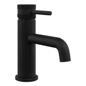 Thermostatic Shower, Basin Tap & Bath Filler Including Basin Waste Solid Brass - Matt Black