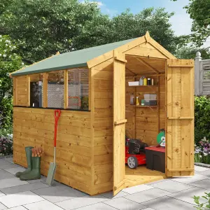 BillyOh Master Tongue and Groove Apex Wooden Shed - 8x6 - Windowed