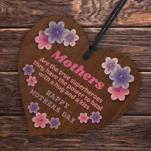 Red Ocean Gift For Mum Mummy Mother Wooden Hanging Heart Mothers Day Gift Birthday Gift For Mum Mummy