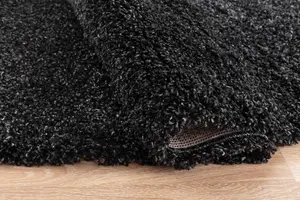 Serdim Rugs Plain Living Room Shaggy Area Rugs Anthracite 160x230 cm