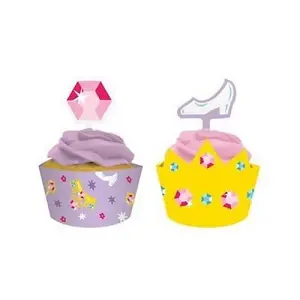 Creative Party Castle Cake Decoration (Pack of 24) Yellow/Purple/Multicoloured (One Size)