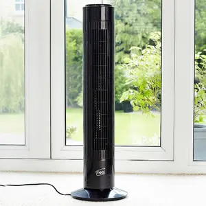 Neo Black 29 inch 3 Speed Oscillating Free Standing Tower Fan