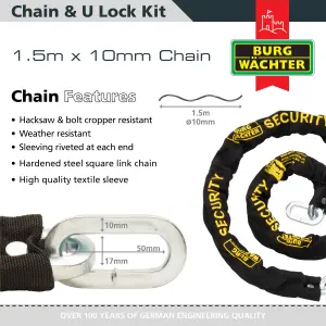 1.5M HEAVY DUTY CHAIN AND U-LOCK