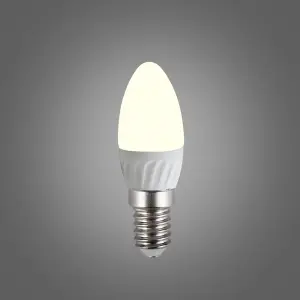 ValueLights Pack of 10 Thermal Plastic 4w High Power LED SES E14 40w Replacement Frosted Opal Candle Bulbs - 3000K Warm White