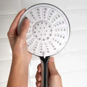 GoodHome Imelda Chrome effect 5-spray pattern Overhead Shower head