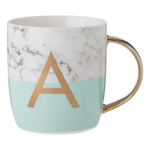 Maison by Premier Mimo Pastel Green A Letter Monogram Mug