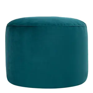 icon Natalia Velvet Armchair Bean Bag and Pouffe Set Teal Green Giant Bean Bag Chair